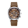 CHRONOS CH04 Quartz Watch Men Watches Chronograph Wristwatch Business Fashion Wristwatches Leather Strap Relogio Masculino